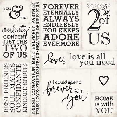 LOVING WORDS - 12x12 Double-Sided Patterned Paper - Echo Park