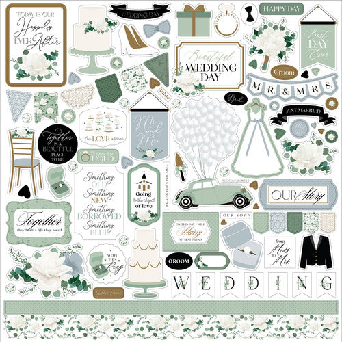 Echo Park Collection Kit 12x12 – Wedding Bells, Scrapbooking-Set Für Hochzeitsprojekte