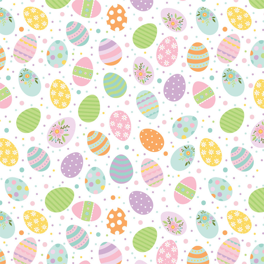 PAINTED EGGS - 12x12 Double-Sided Patterned Paper - Echo Park