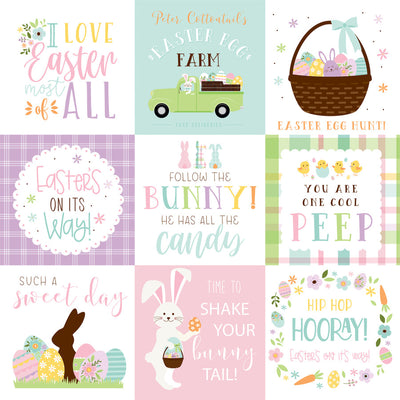 WELCOME EASTER 4X4 JOURNALING CARDS - 12x12 Double-Sided Patterned Paper - Echo Park