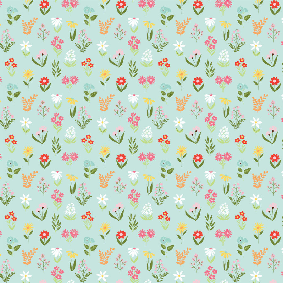WELCOME SPRING 3X4 JOURNALING CARDS - 12x12 Double-Sided Patterned Paper - Echo Park