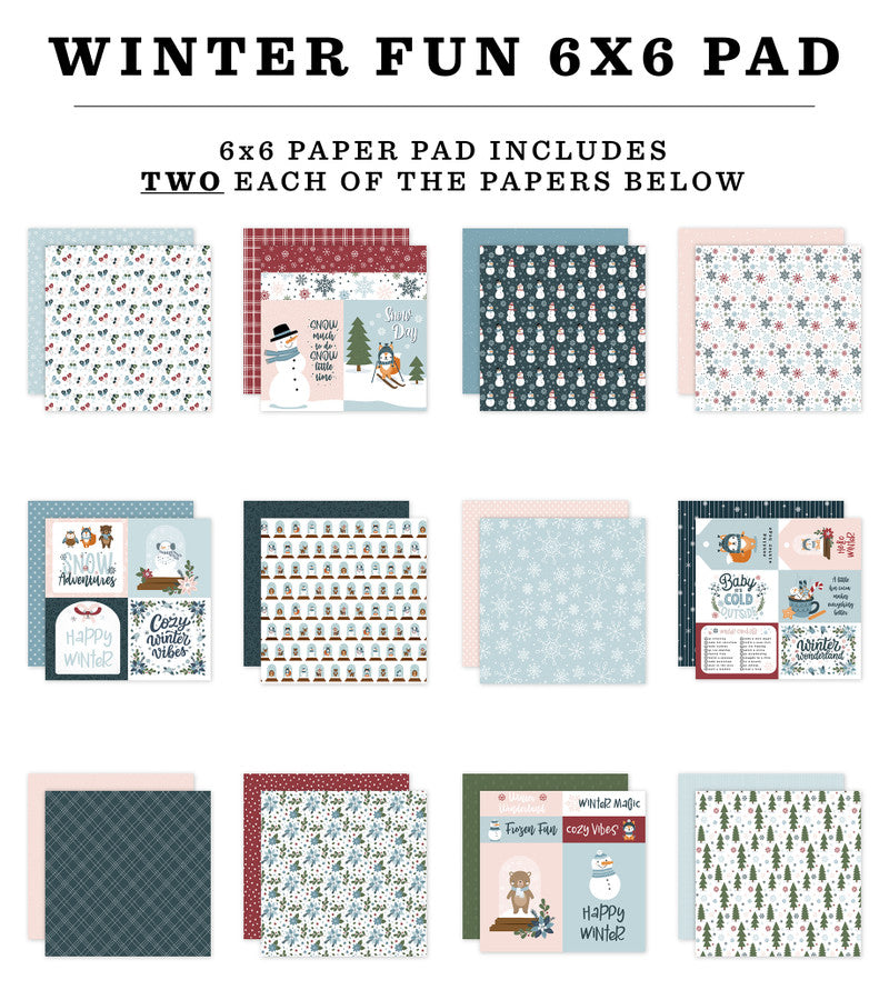 WINTER FUN 6x6 Paper Pad - Echo Park