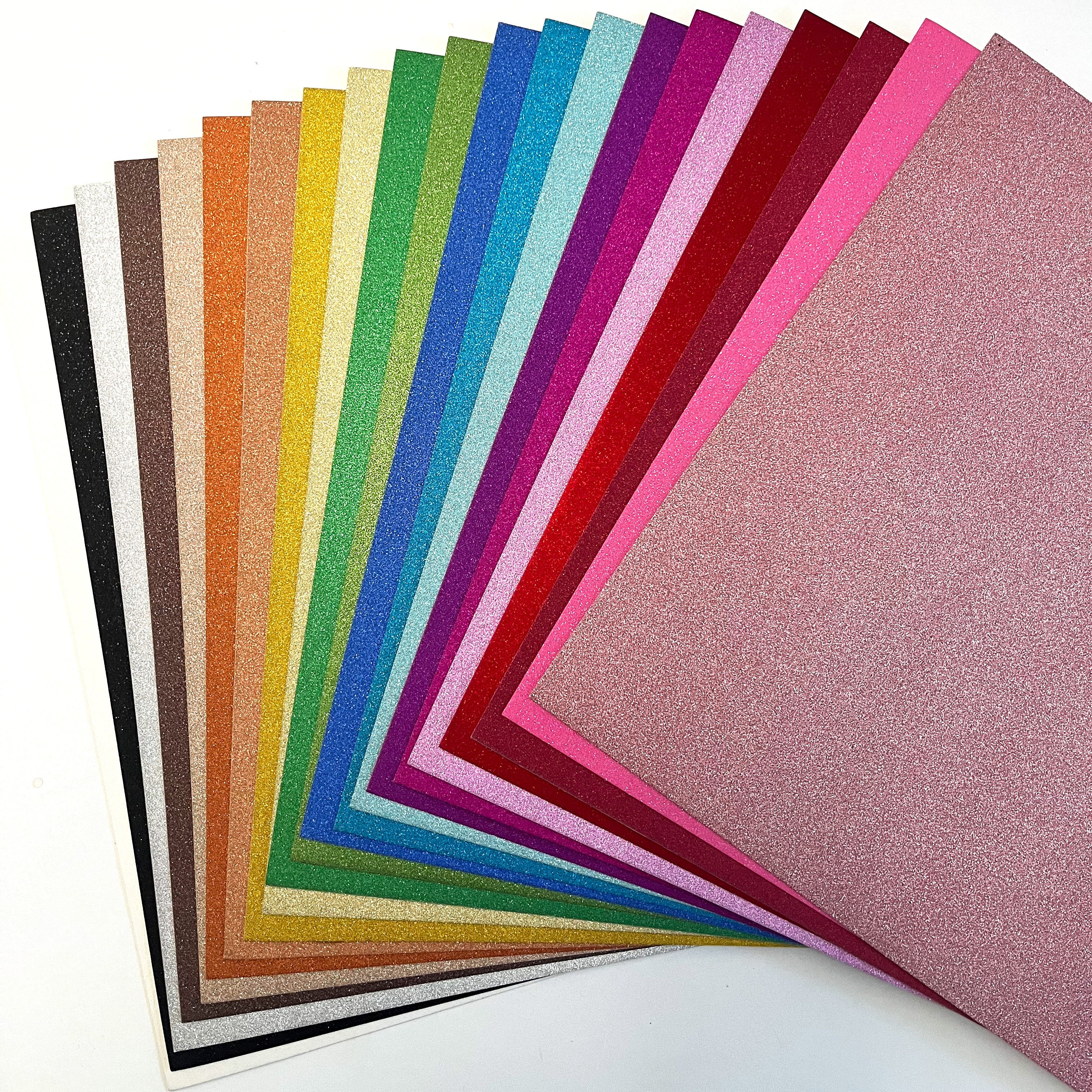QUARKZMAN 50 Blatt Glitzer Origami Papier 6x6 Zoll Glänzend Funkelndes Quadratisches Falt Papier 15x15cm Irisierendes Papier für DIY Kunst, Handwerk