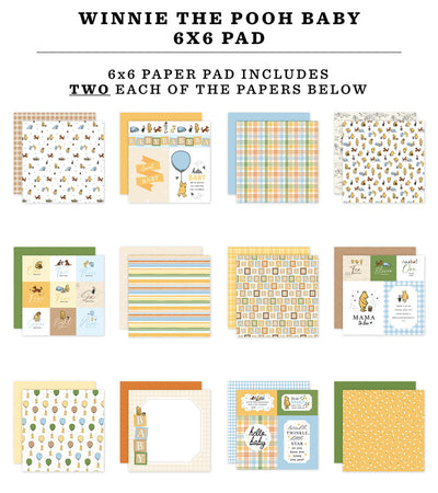 WINNIE THE POOH BABY 6x6 Paper Pad - Echo Park