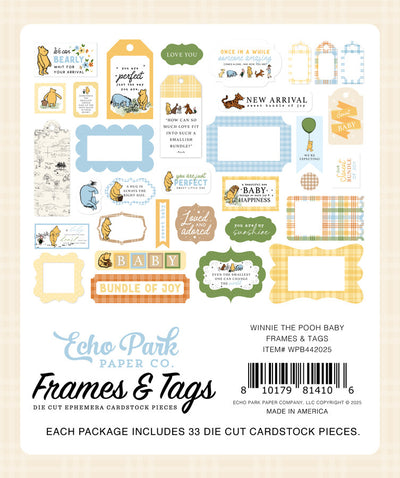 WINNIE THE POOH BABY Frames & Tags - Echo Park