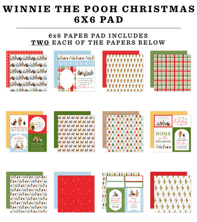 WINNIE THE POOH CHRISTMAS 6x6 Paper Pad - Echo Park