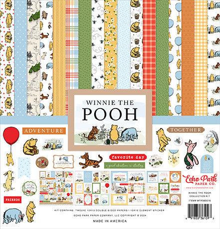 These 12x12 double-sided designer sheets with creative patterns featuring Eyore, Tigger, Piglet, and all the love for Winnie the Pooh—archival quality and acid-free.