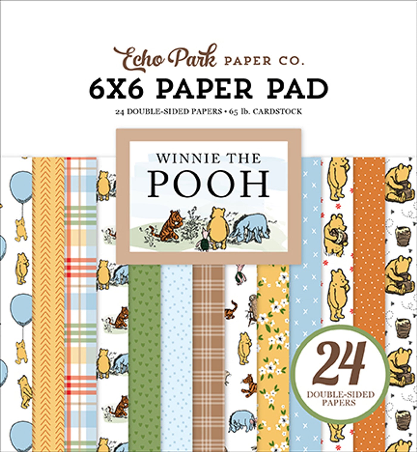 The 6x6 pad features cute designs and colors to celebrate the love for Winnie The Pooh! Fun for cards and papercrafts. Includes 24 double-sided pages.