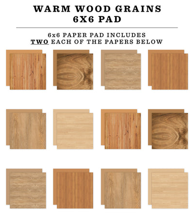 WARM WOOD GRAINS 6x6 Paper Pad - Echo Park