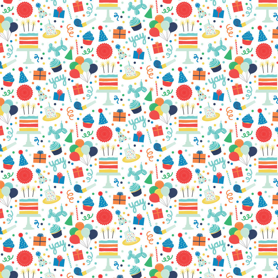BIRTHDAY BOY FUN - 12x12 Double-Sided Patterned Paper - Echo Park