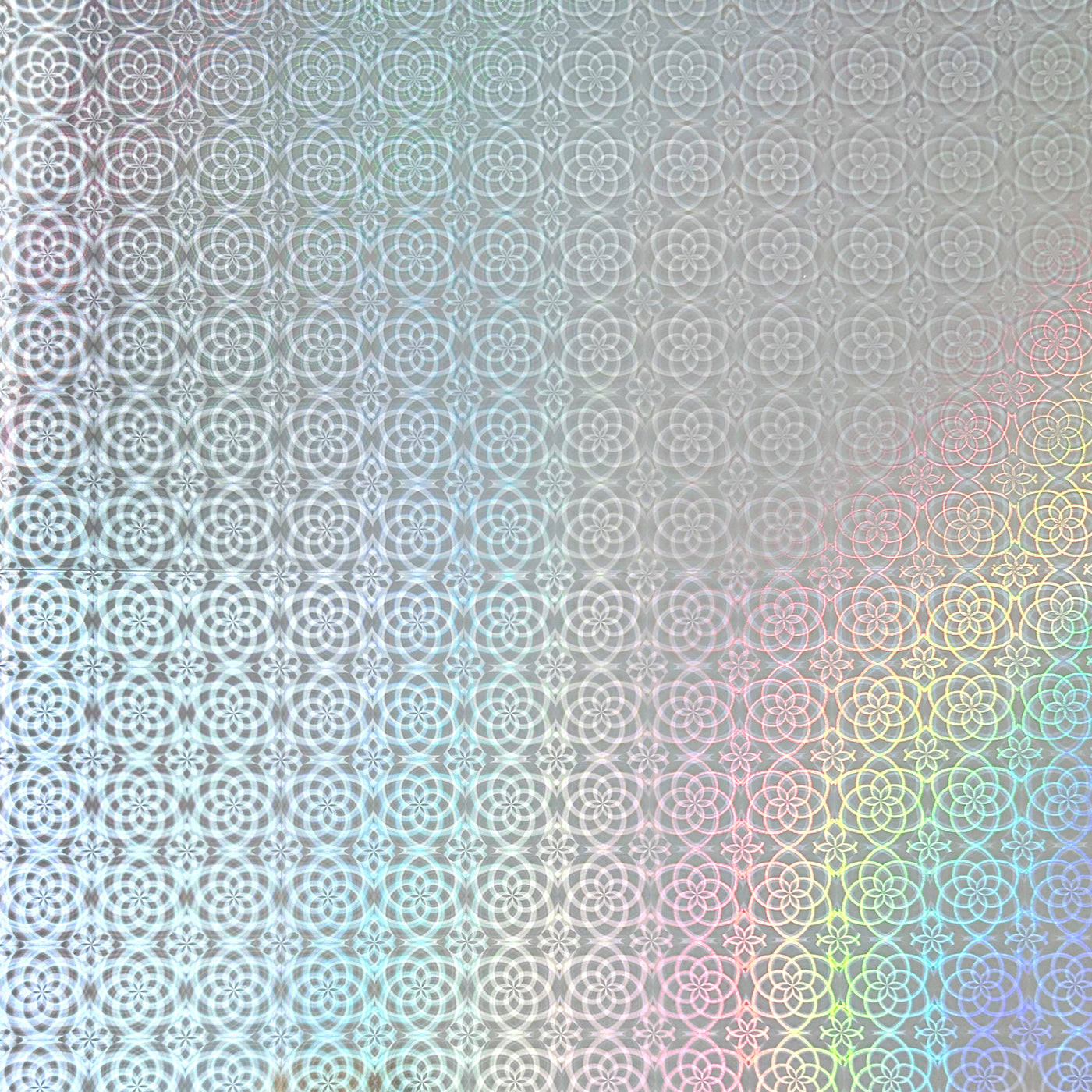 Zentangle Holographic Cardstock - Silver holographic cardstock with a floral doodle pattern