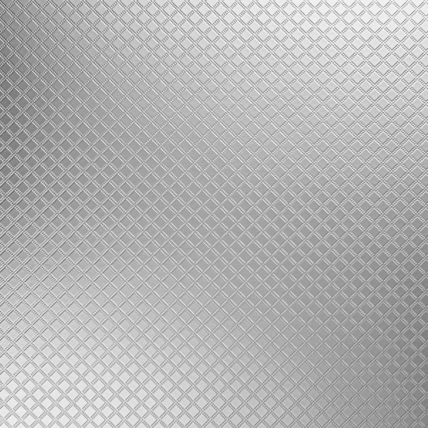 Antique diamonds silver foil cardstock - Matte silver foil cardstock with a diamond embossed texture - 12x12 cardstock shop - silver foil cardstock - foil cardstock