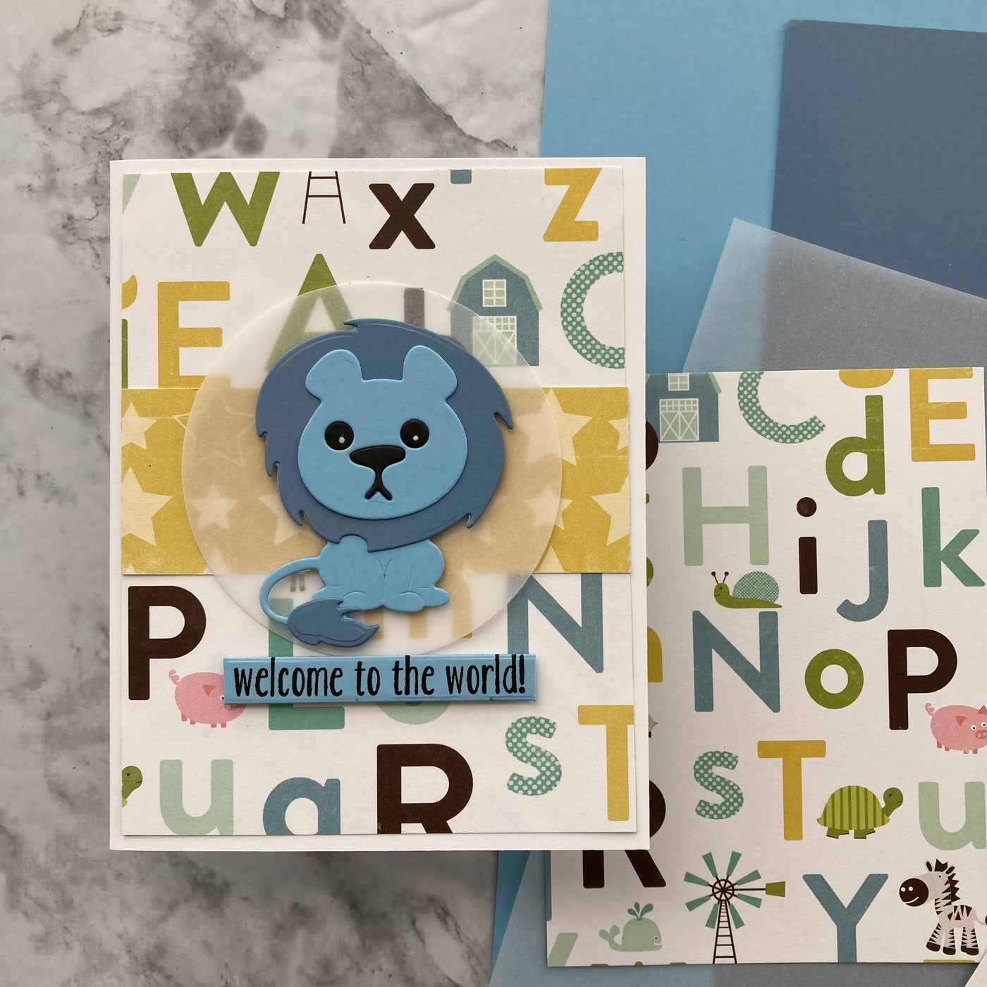 BABY BOY ALPHABET - 12x12 Double-Sided Patterned Paper - Echo Park