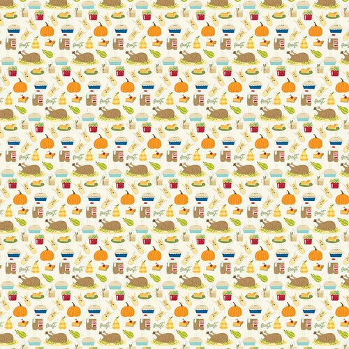 GOBBLE 'TIL YOU WOBBLE - 12x12 Double-Sided Patterned Paper - Bella Blvd