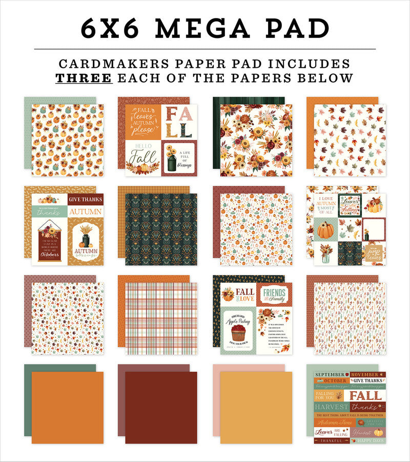 HARVEST CARDMAKERS 6x6 MEGA PAD - Carta Bella