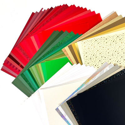 CHRISTMAS TRY IT ALL ULTIMATE BUNDLE - 60 Mixed Media Papers