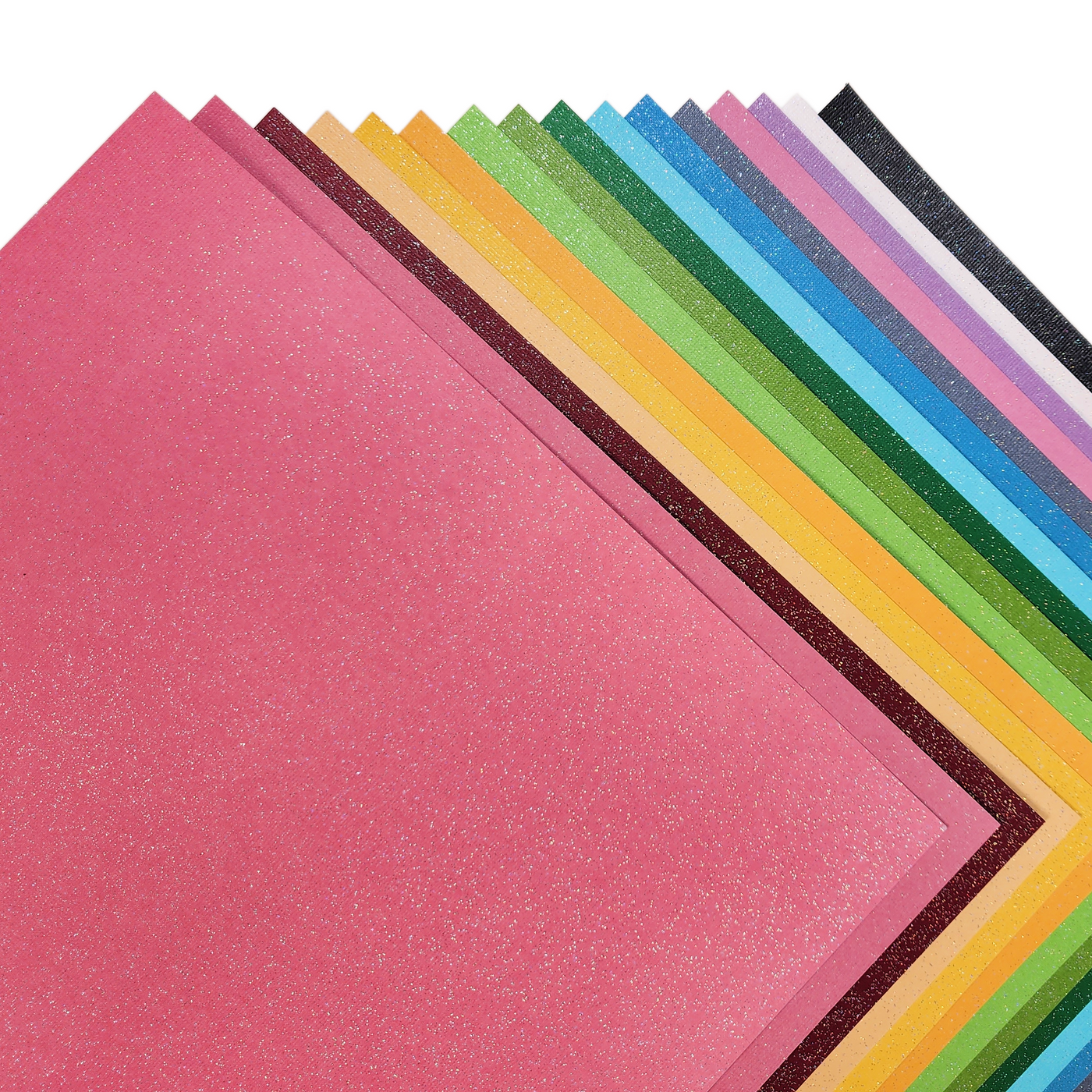 Complete variety pack of Couture Cardstock by Core'dinations—textured cardstock with a dusting of glitter that holds fast. Solid core, 80# cardstock for holiday paper crafts.