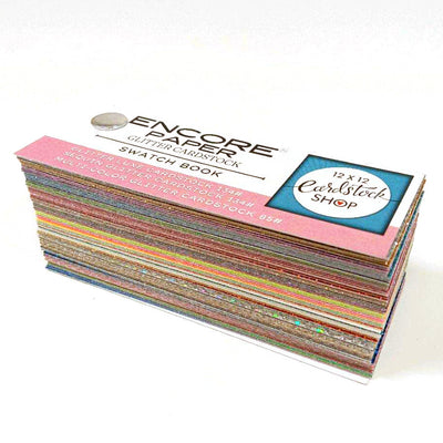 Encore Glitter Swatchbook featuring high quality glitter cardstock for die cutting