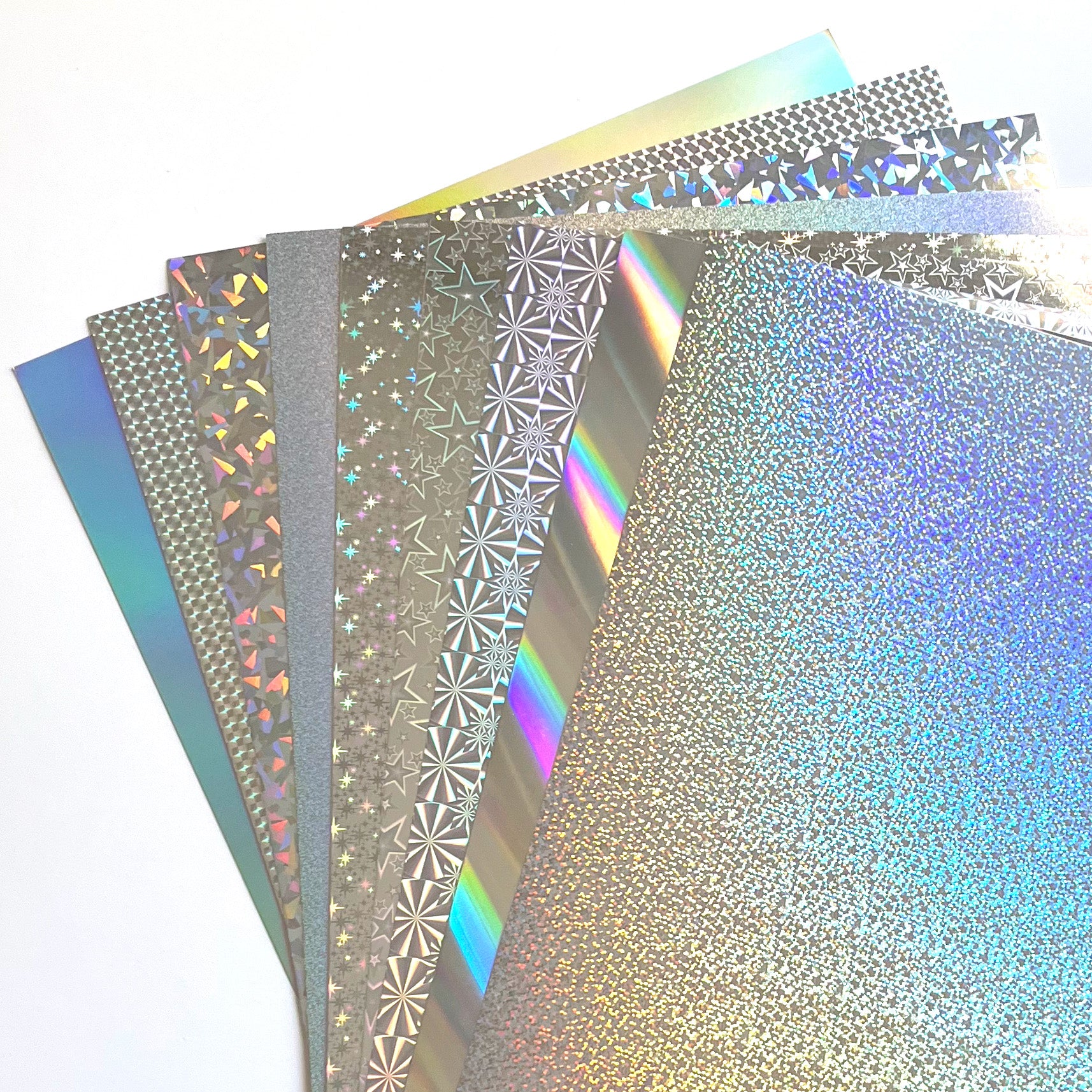 HOLOGRAPHIC CARDSTOCK Variety Pack - 9 Sheets - 12 x12