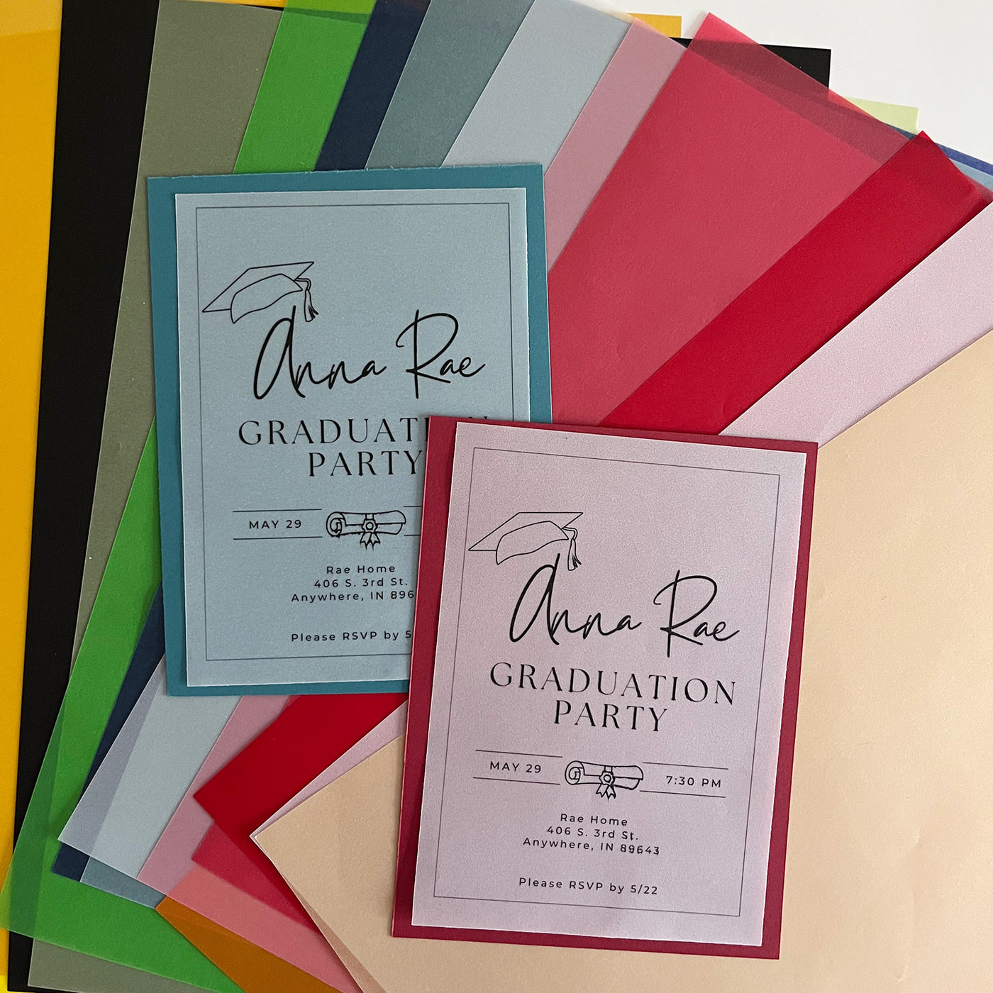 Translucent Paper Invitation Glitter Translucent Vellum Paper Invitations
