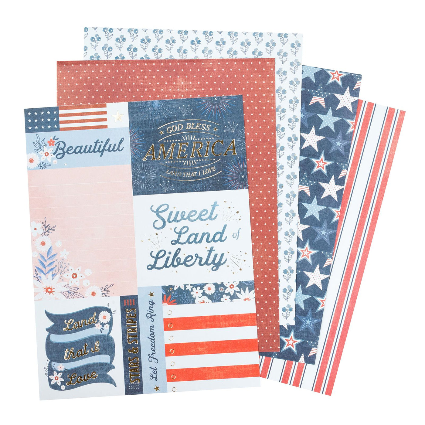 FLAGS AND FRILLS - 6x8 Paper Pad - 36 Sheets - American Crafts