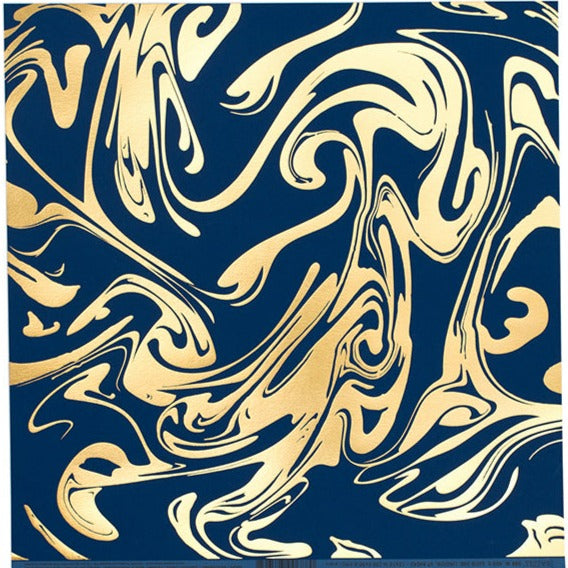 Gold marble swirl pattern on Whirlypop, 100 lb, smooth cardstock. Premium, heavyweight paper from the Bazzill Trends line. Acid-free and archival quality.