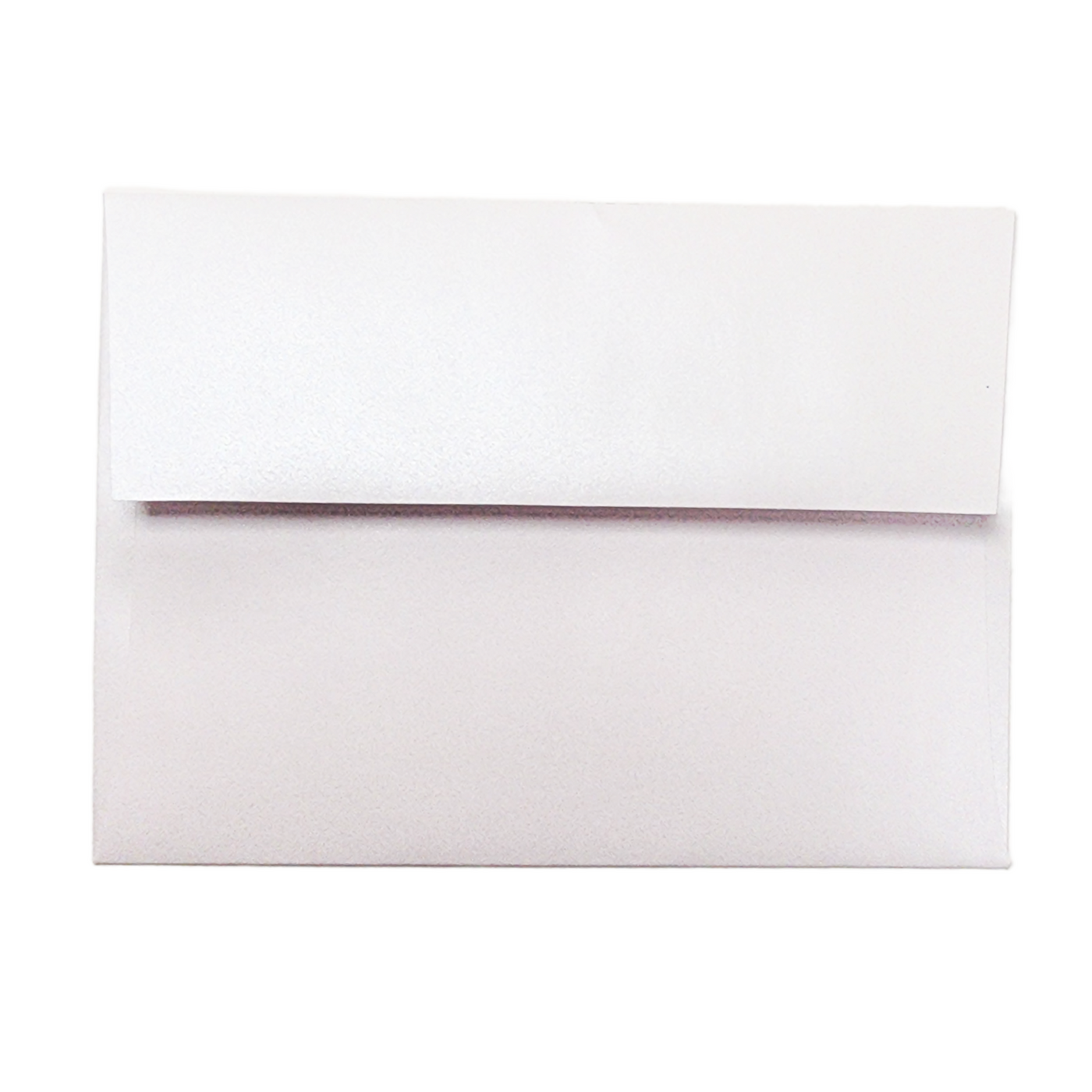 Bright white metallic envelope with pearlescent finish that instantly elevates your handmade invitations. Pearlescent white envelopes for wedding invitations and more.