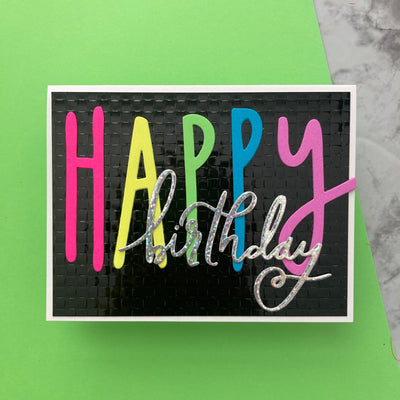 handmade card featuring bright green smooth cardstock by Bazzill