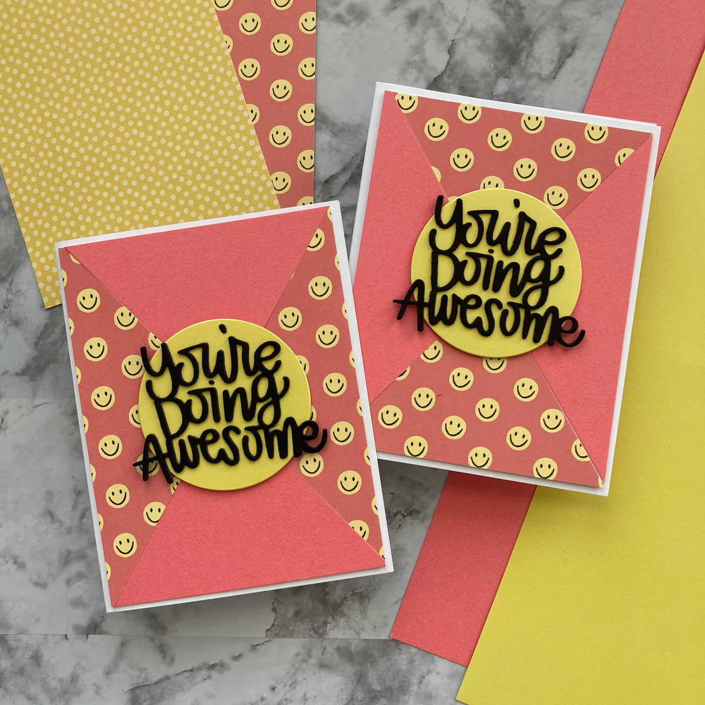 handmade card featuring SALMON  Smooth 12x12 Cardstock Bazzill Smoothies Collection