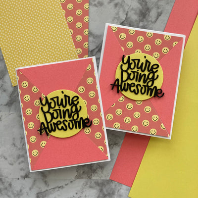 handmade card featuring SALMON  Smooth 12x12 Cardstock Bazzill Smoothies Collection