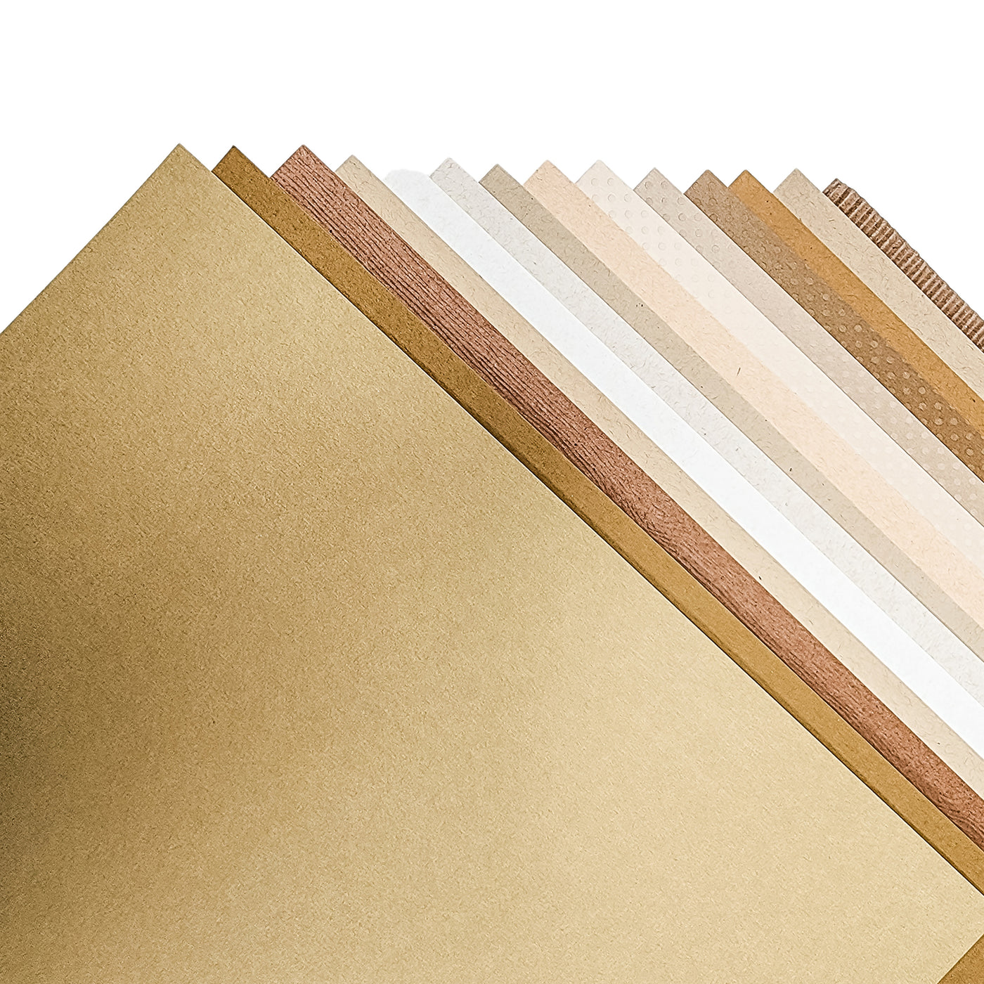 KRAFT CARDSTOCK VARIETY PACK - 14 Sheets - 12x12 Cardstock