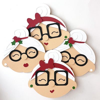 mrs claus faces with peach core'dinations cardstock