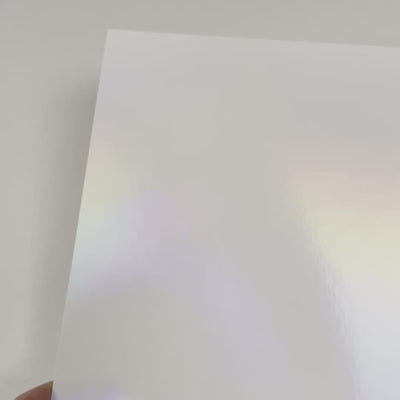 Bianco Pearl White Holographic Cardstock 
