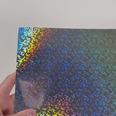 TINY HEARTS Holographic - 12x12 Cardstock - Encore