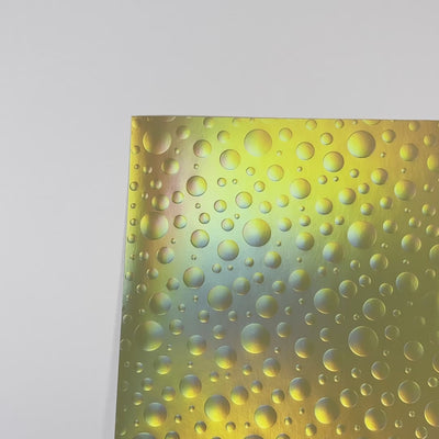 Gold bubble dot holographic cardstock