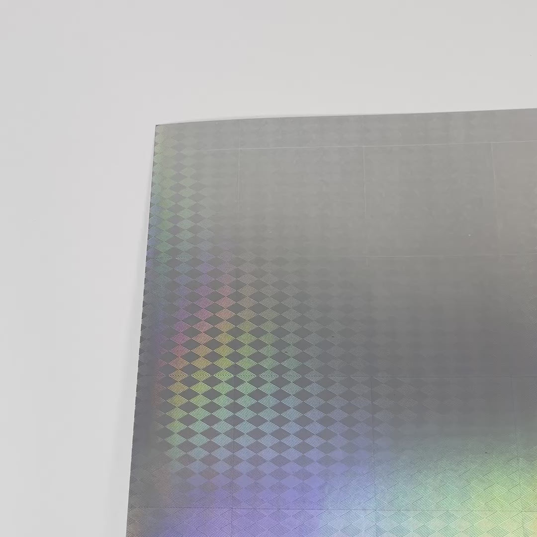 SILVER HOLOGRAPHIC DIAMOND - 12x12 Cardstock - American Crafts