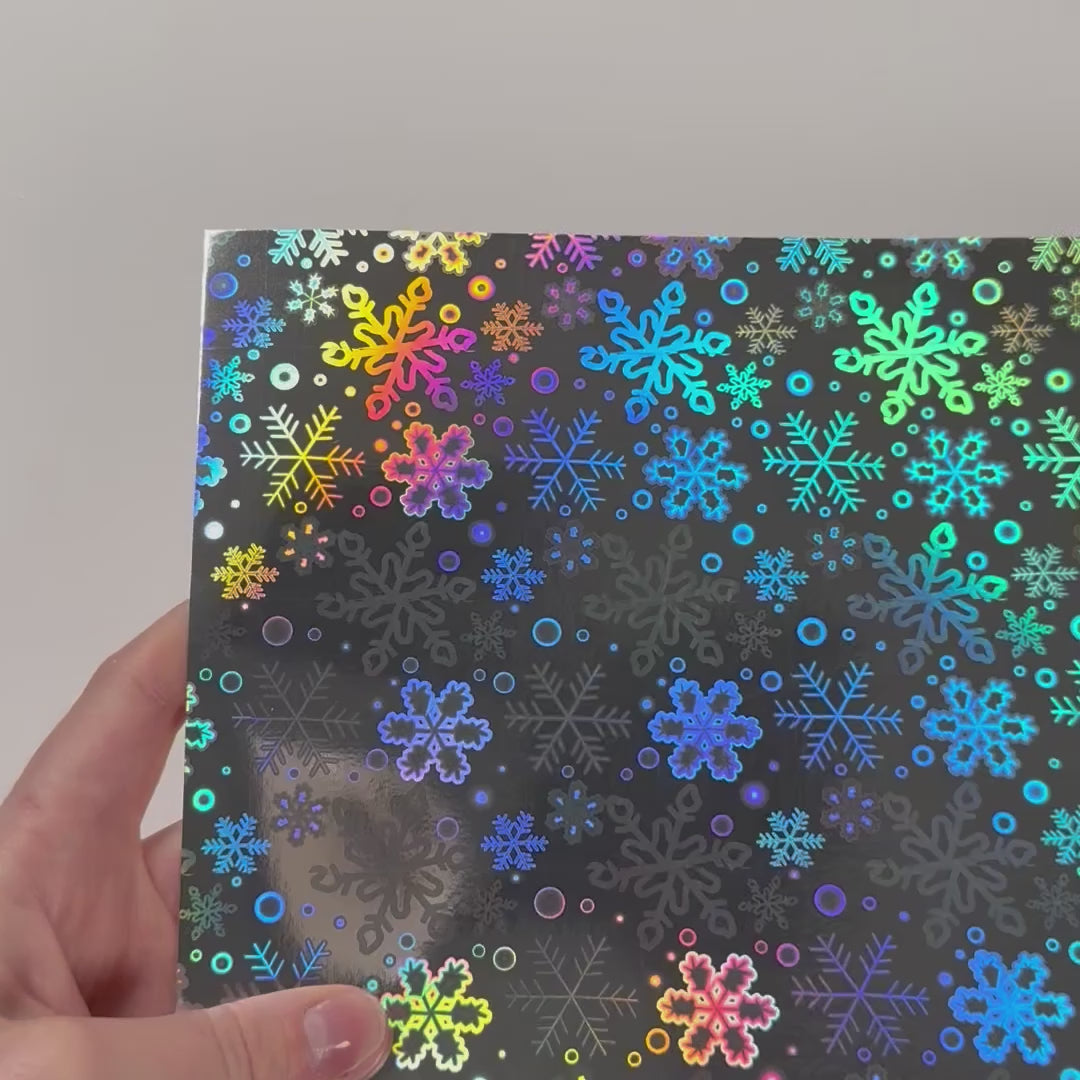 SNOW FLURRIES Holographic - 12x12 Cardstock - Encore