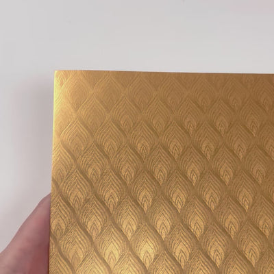 FLAMES GOLD Matte Foil Cardstock (embossed foil surface) - encore - 12x12 cardstock shop - gold foil - foil cardstock