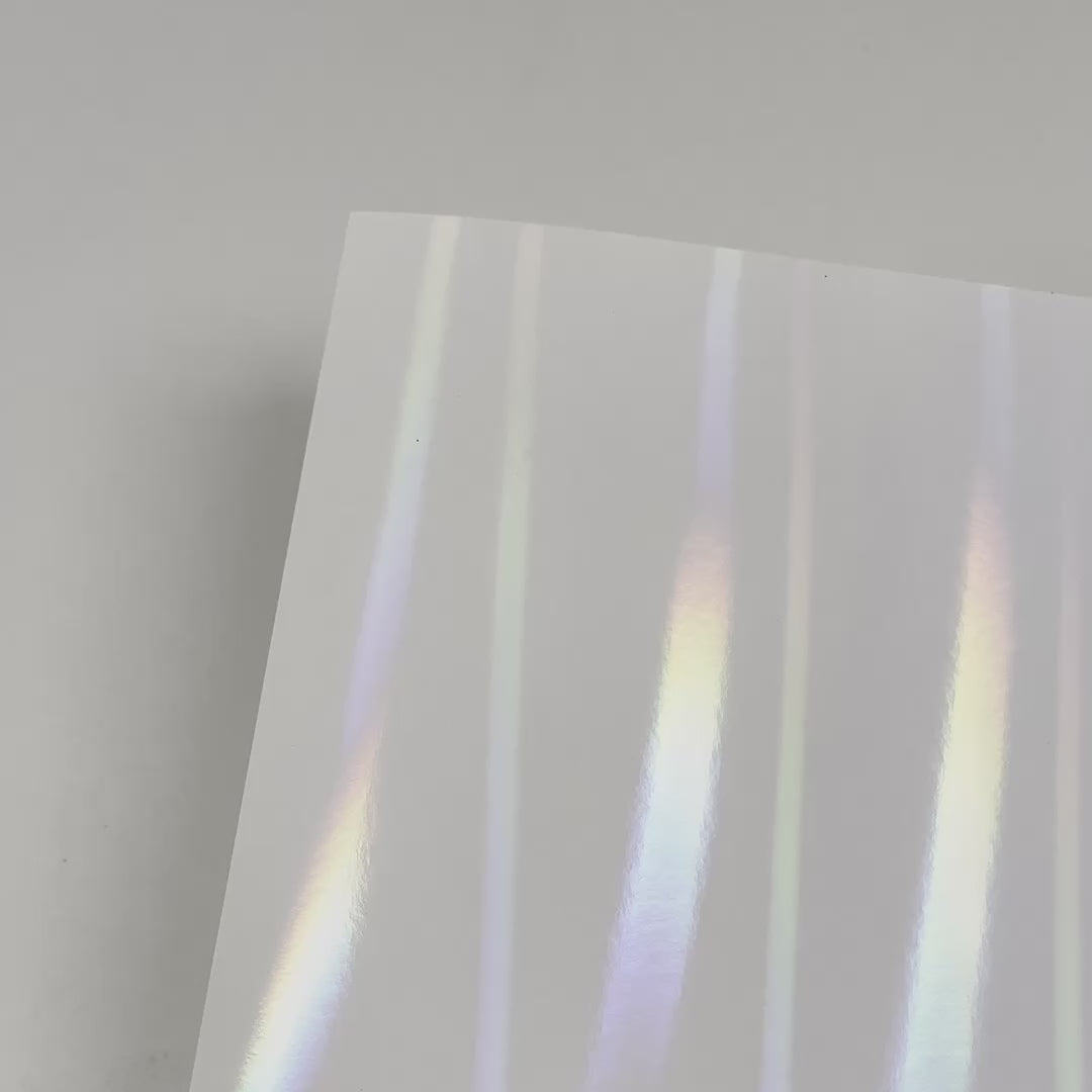 Bianco Shimmer White Holographic Cardstock