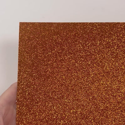 Pumpkin Orange Glitter Luxe Glitter Cardstock - 12x12 Cardstock shop- encore