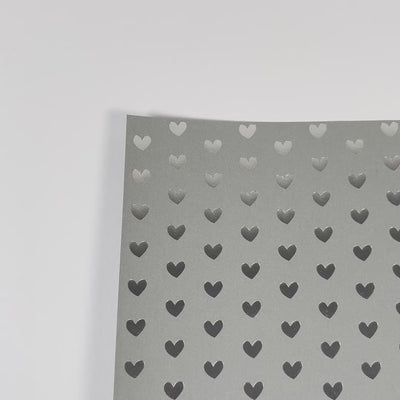 ASH HEART FOIL - 12x12 Cardstock - AC Specialty