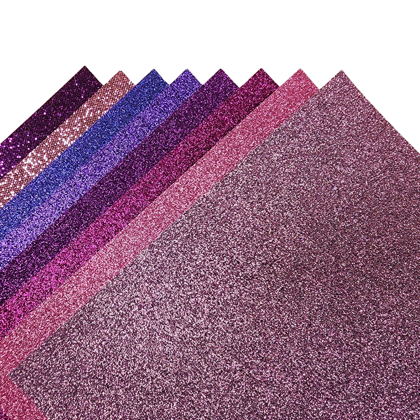 PURPLE PASSION GLITTER CARDSTOCK VARIETY PACK - 16 Sheets - Encore
