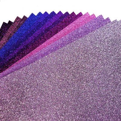 Variety pack of vibrant Purple colored glitter cardstock in traditional glitter cardstock. Glitter cardstock for paper-crafts.