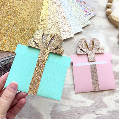 GOLD TREASURE Sequin Glitter Cardstock - Encore Paper