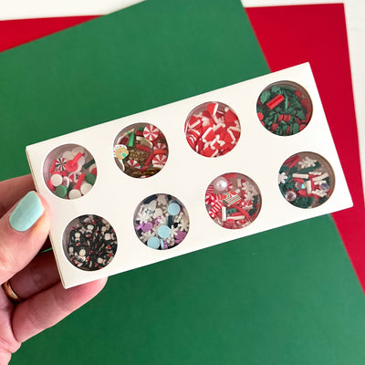 CHRISTMAS&nbsp;themed shaker bits for shaker cards