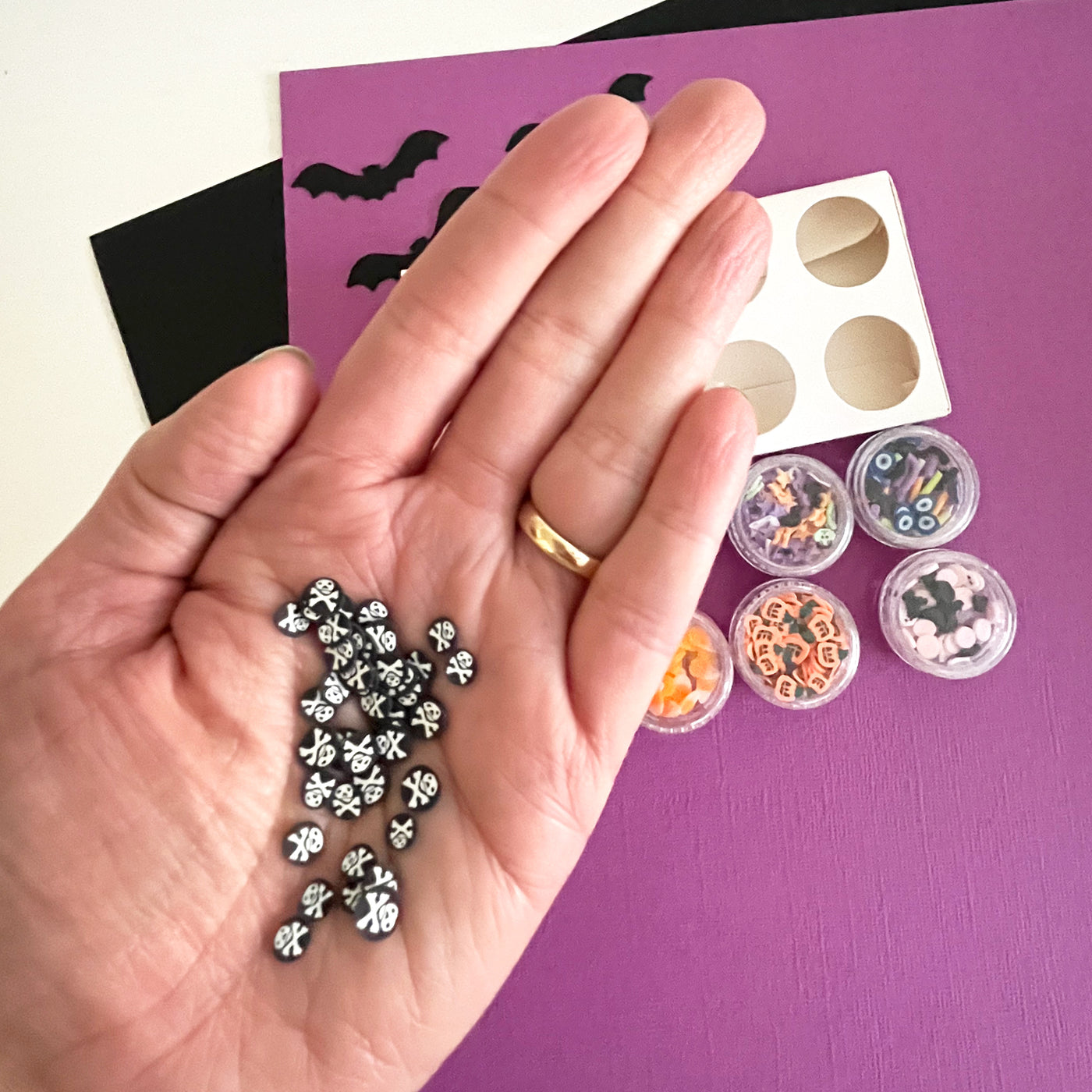 Halloween shaker bits for homemade Halloween shaker cards