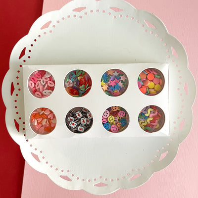 love themed shaker bits for Valentine's Day - party themeed shaker bits for birthday