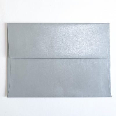 Silver Metallic A7 Envelope - PLATINUM Sirio Pearl Envelope -Sirio
