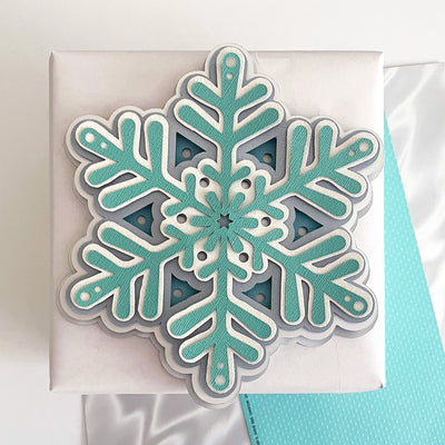 sea glass textured cardstock featured in a winter craft