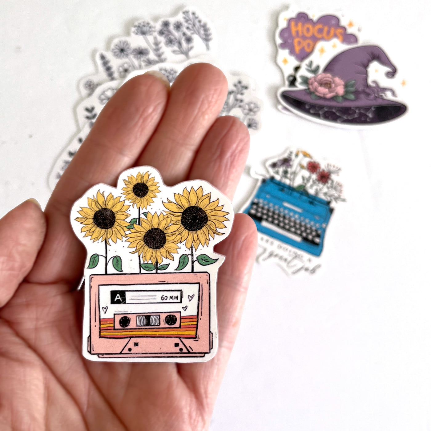 GLOSSY WHITE PRINTABLE STICKER PAPER FOR LASER PRINTERS